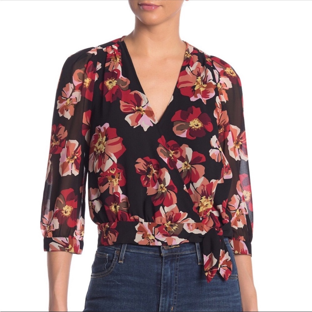 Madewell Floral Wrap Top